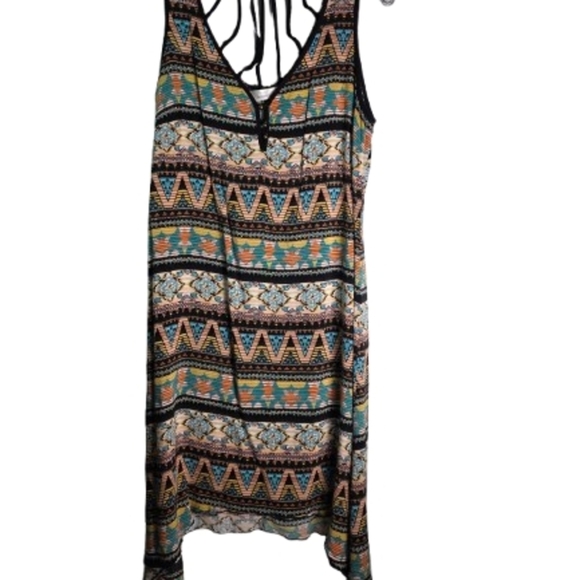 Mlle Gabrielle Black and Brown Aztec Sundress - Picture 3 of 13